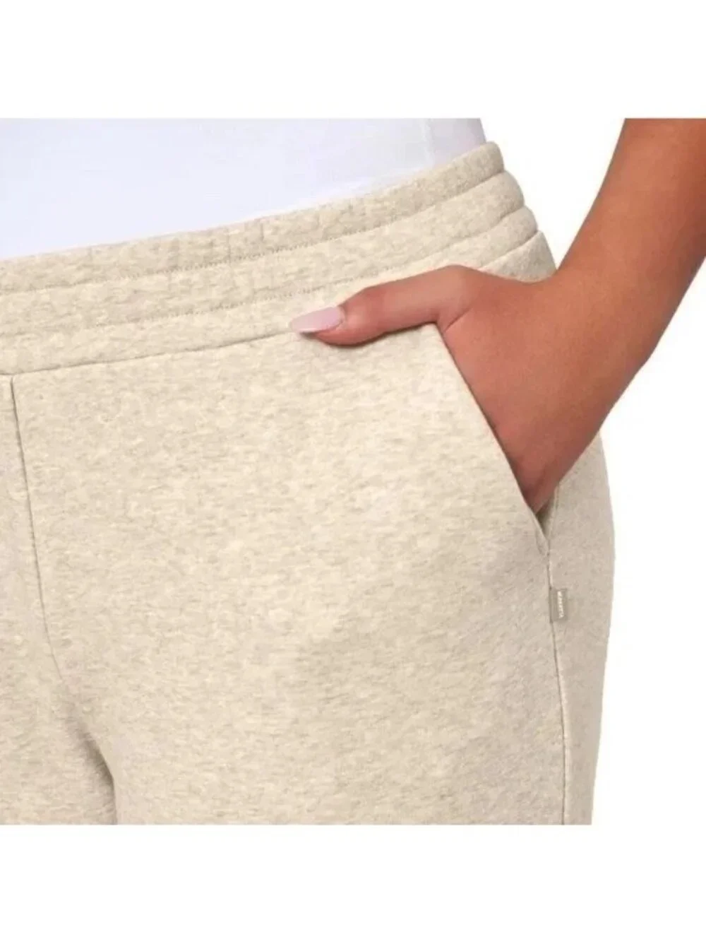 NWT Mondetta Women's L Beige Fleece Lined Pants Straight Leg  C0632